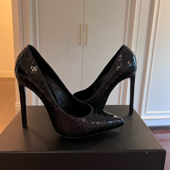 Ysl black real python pumps - Picture 3 of 4